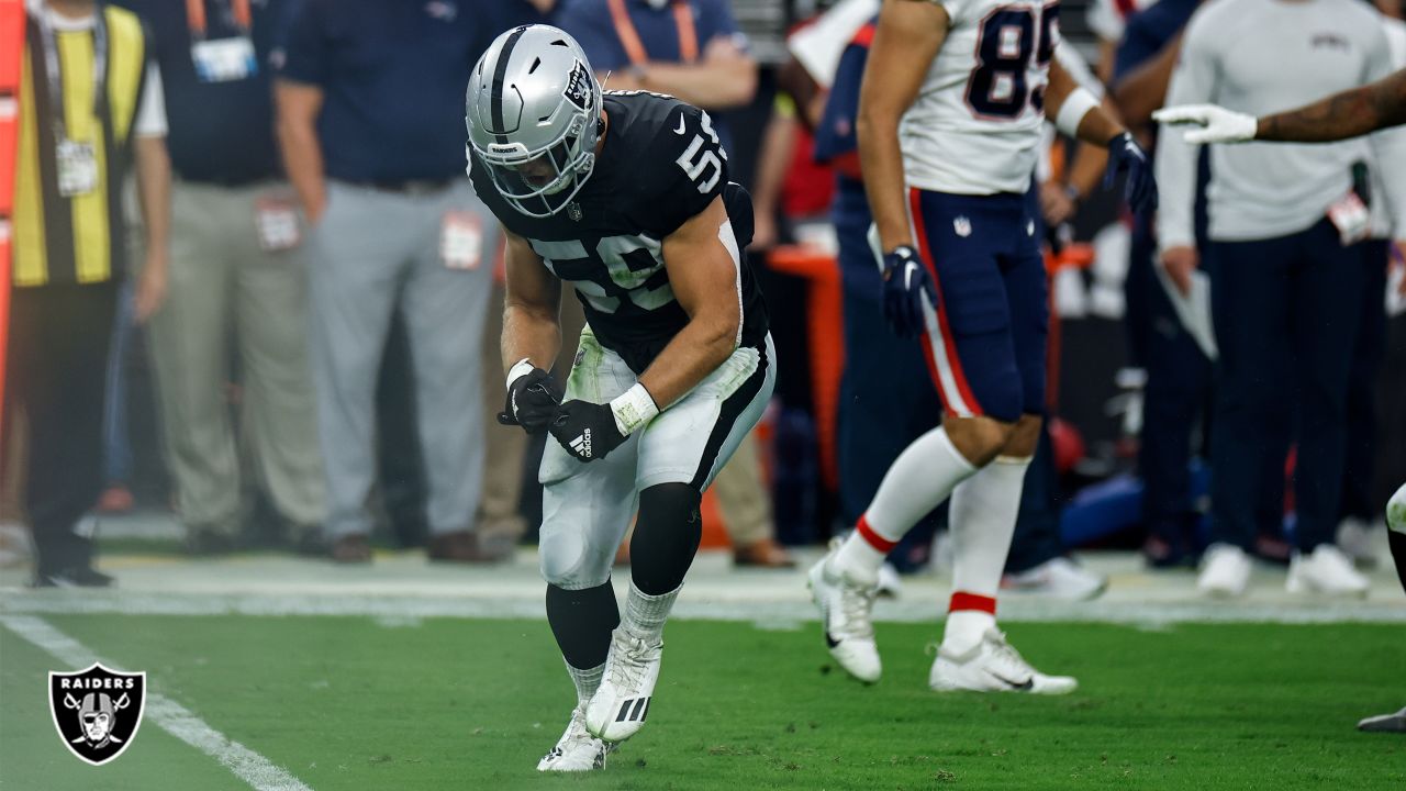 Las Vegas Raiders linebacker Luke Masterson (59) against the Indianapolis  Colts during the first half of an NFL football game, Sunday, Nov 13, 2022,  in Las Vegas. (AP Photo/Rick Scuteri Stock Photo - Alamy