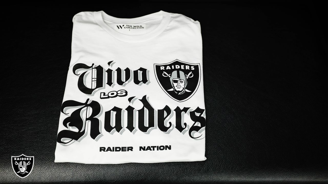 Las Vegas Raiders players wearing Viva Los Raiders shirt, hoodie