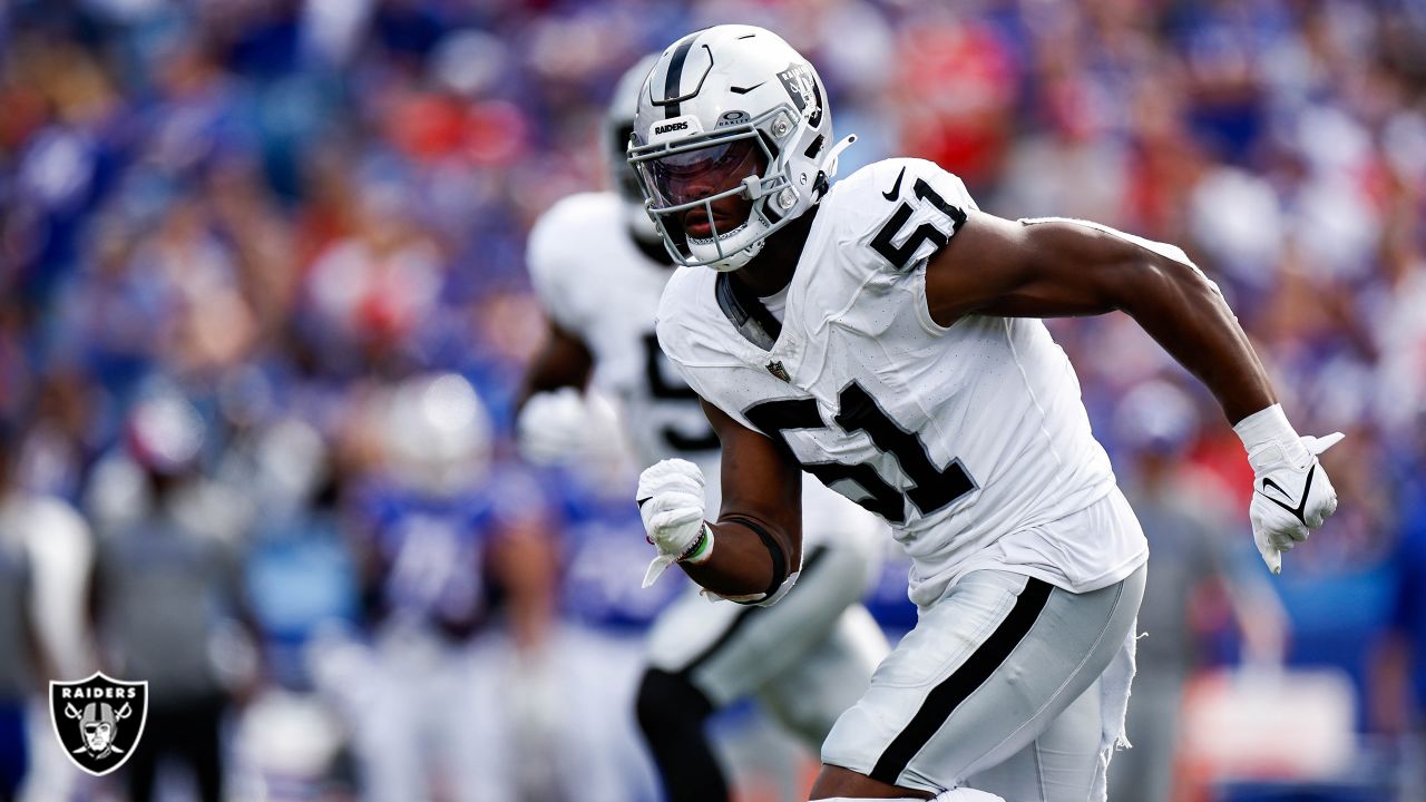 Las Vegas Raiders defensive end Malcolm Koonce (51) plays against