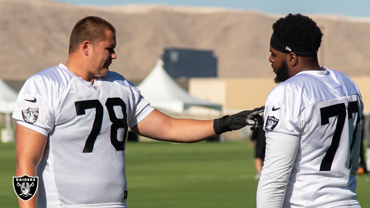 Las Vegas Raiders quarterback Chase Garbers during practice at the NFL  football team's practice facility Thursday, June 2, 2022, in Henderson,  Nev. (AP Photo/John Locher Stock Photo - Alamy