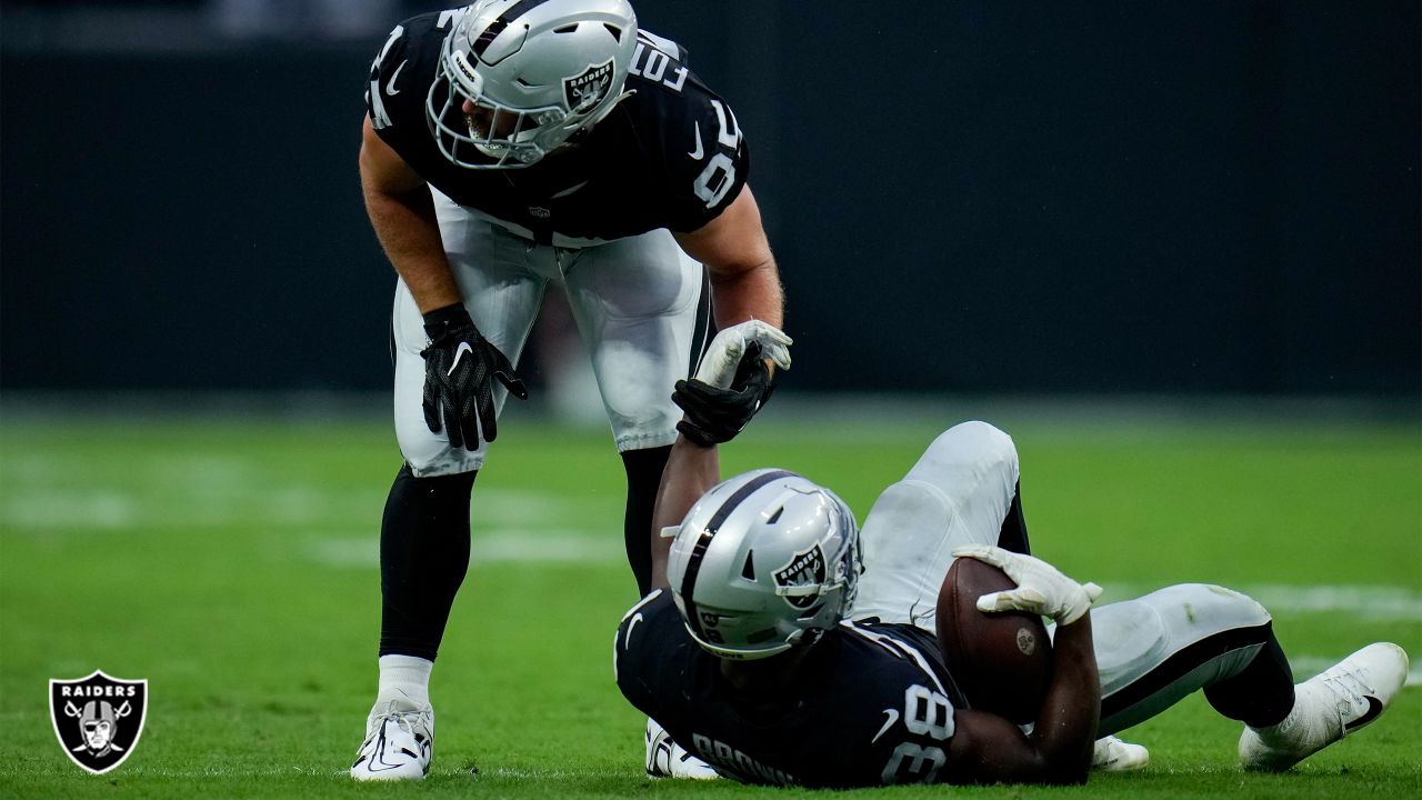 Minnesota Vikings safety Mike Brown (37) looks on during an NFL preseason  football game against the Las Vegas Raiders on Aug. 14, 2022, in Las Vegas.  (AP Photo/Denis Poroy Stock Photo - Alamy