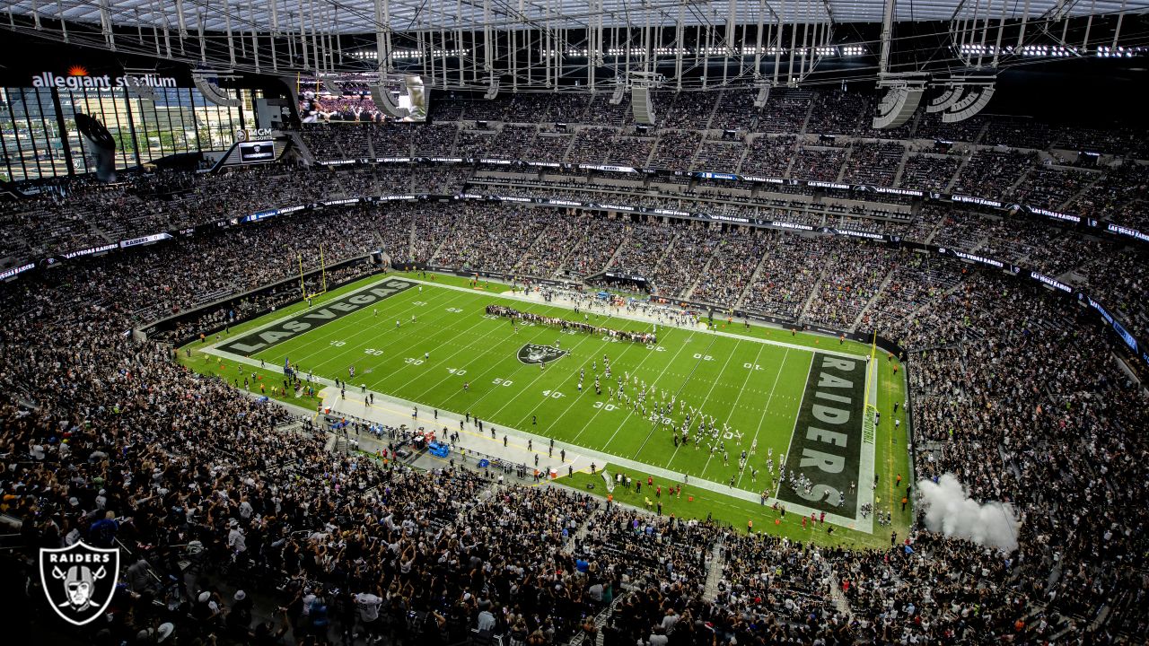 Raiders-Seahawks game at Allegiant Stadium viewing