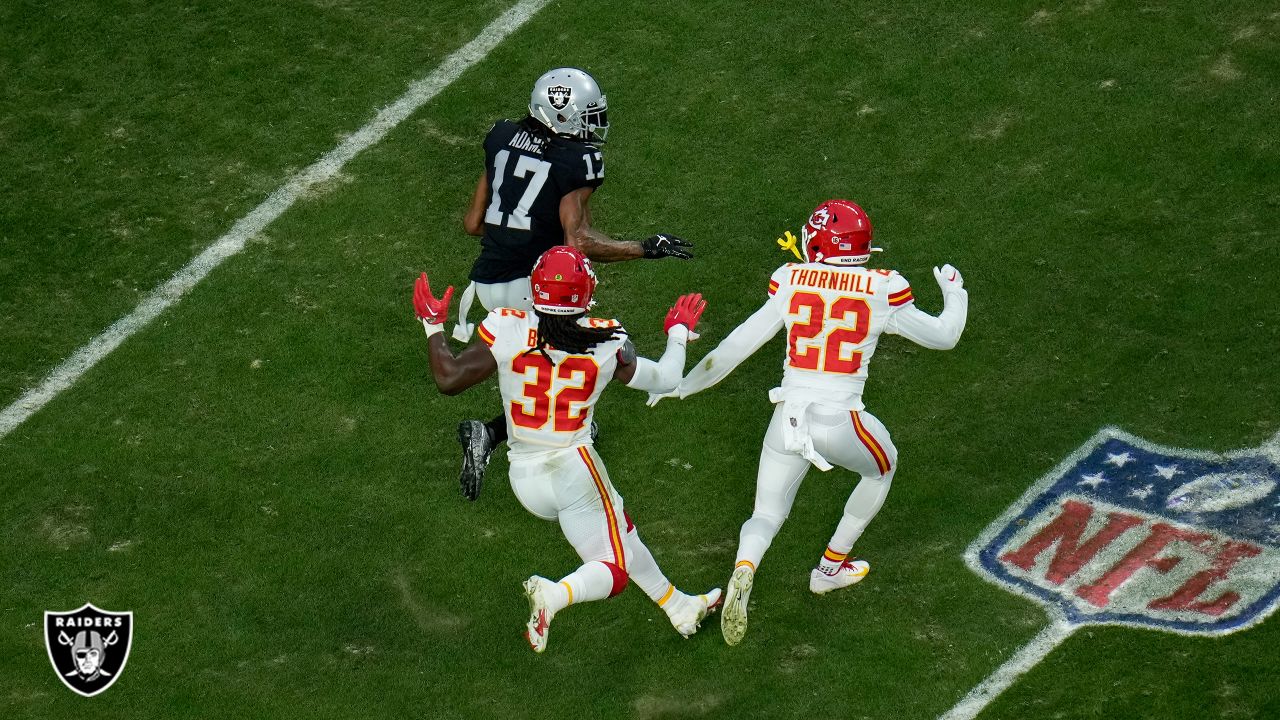 Kansas City Chiefs wide receiver Ihmir Smith-Marsette (82) before playing  against the Las Vegas Raiders in an NFL football game, Saturday, Jan. 7,  2023, in Las Vegas, NV. Chiefs defeated the Raiders