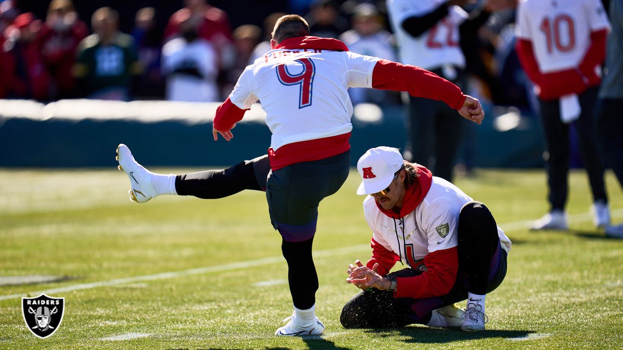 AFC punter AJ Cole of the Las Vegas Raiders (6) during the first half of  the Pro Bowl NFL football game, Sunday, Feb. 6, 2022, in Las Vegas. (AP  Photo/Rick Scuteri Stock