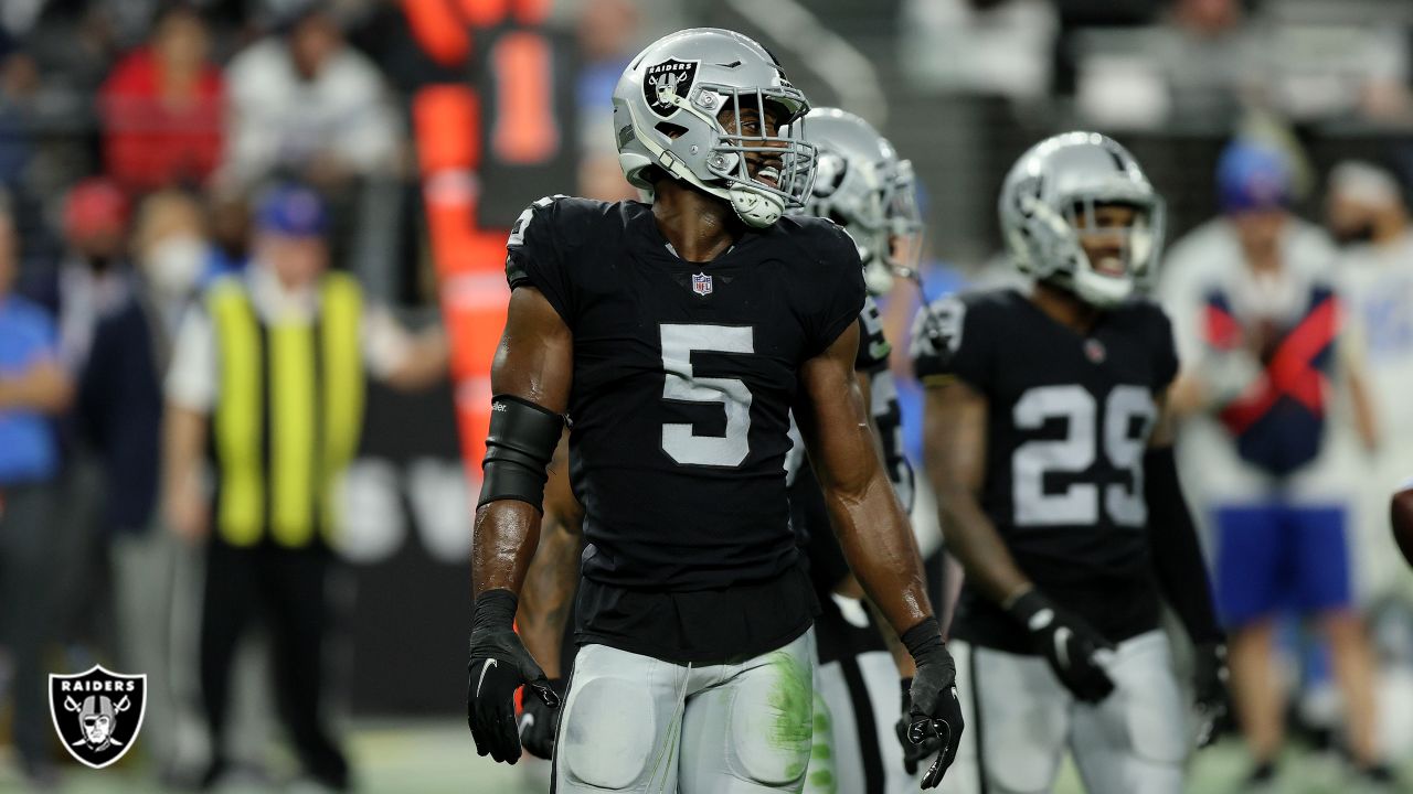 Las Vegas Raiders' Tyron Johnson (17) runs against the Los Angeles Chargers  during the first half of an NFL football game, Sunday, Jan. 9, 2022, in Las  Vegas. (AP Photo/Ellen Schmidt Stock