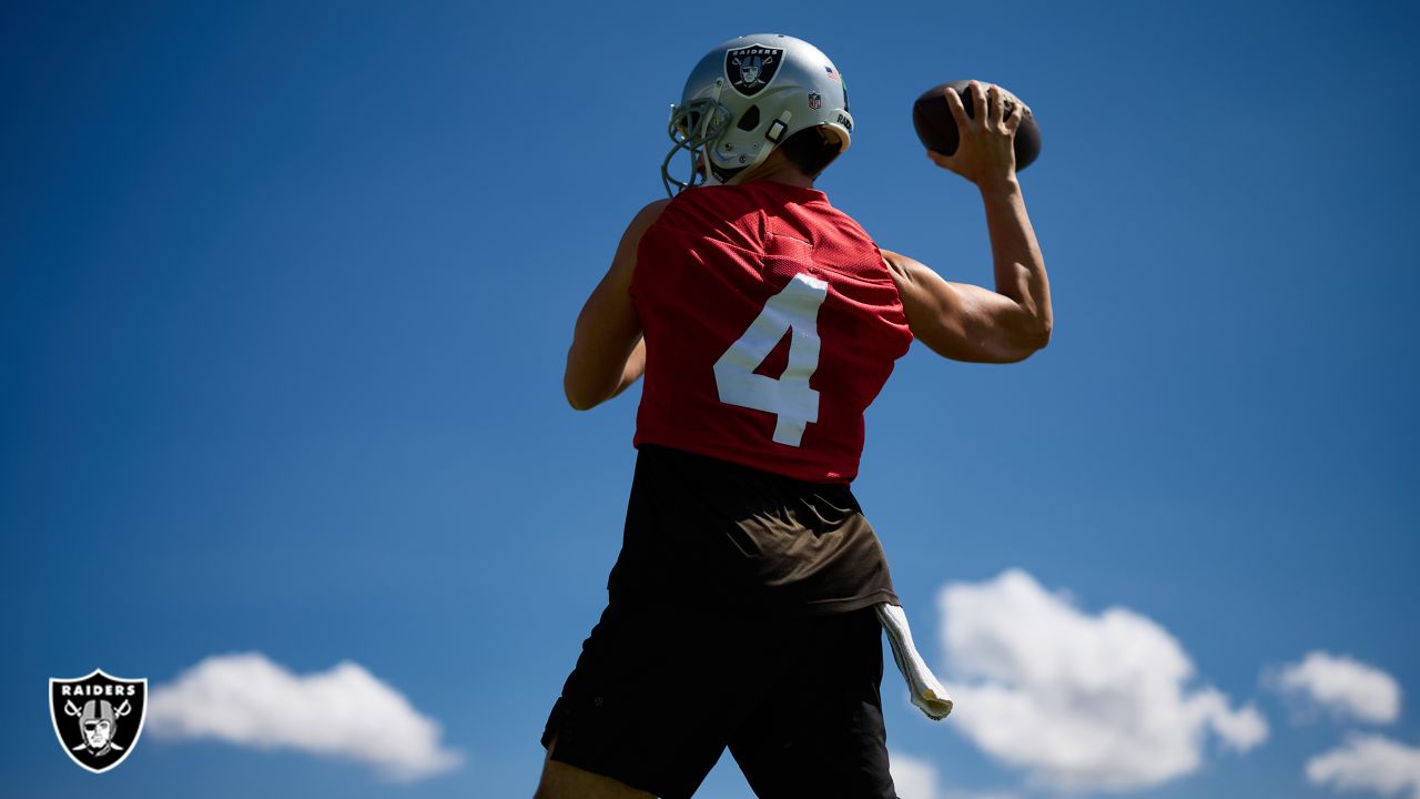 Las Vegas Raiders corner back Amik Robertson makes a catch during an NFL  football practice Wednesday, July 28, 2021, in Henderson, Nev. (AP  Photo/David Becker Stock Photo - Alamy