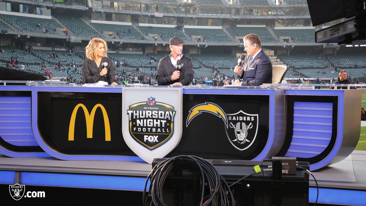 NFL Network host Colleen Wolfe speaks on air during the NFL Network's NFL  GameDay Kickoff broadcast before the start of an NFL football game between  the Baltimore Ravens and the Miami Dolphins