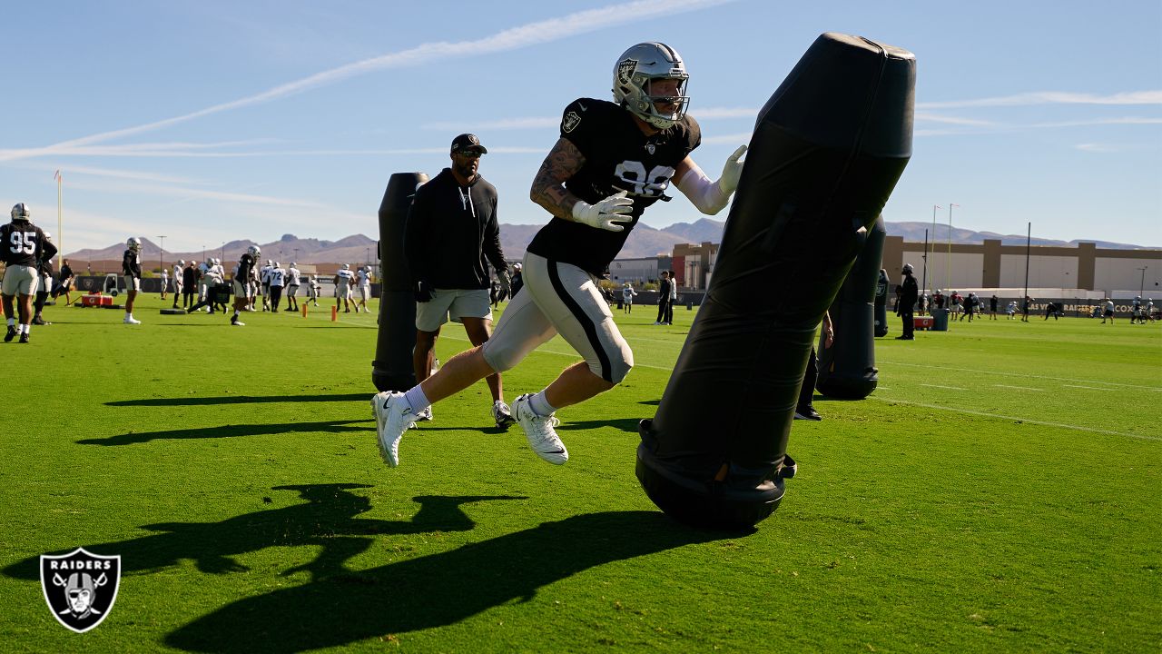 Defensive end Maxx Crosby's sound on the field from joint practice with the  Los Angeles Rams prior to the Raiders' Preseason Week 2 matchup