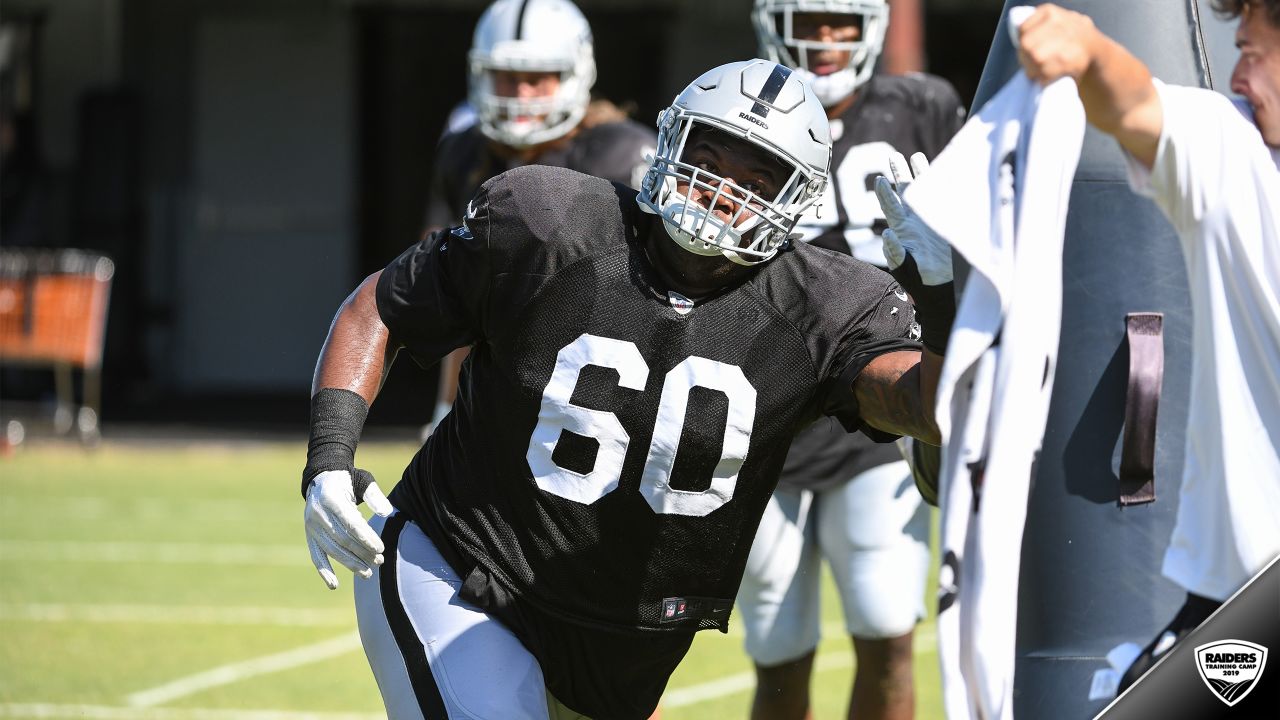 Oakland Raiders center Richie Incognito (64) during NFL football training  camp Monday, July 29, 2019, in Napa, Calif. (AP Photo/Eric Risberg Stock  Photo - Alamy