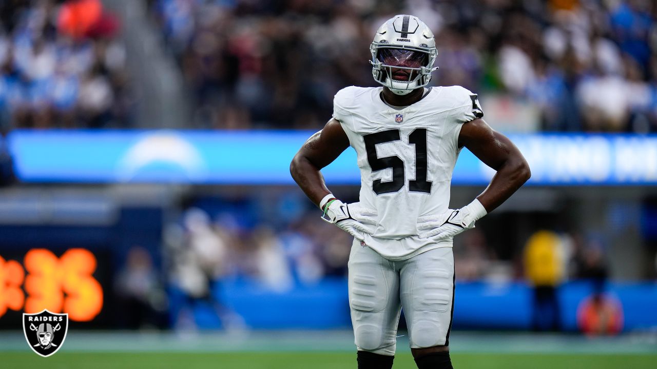 Las Vegas Raiders defensive end Malcolm Koonce (51) plays against