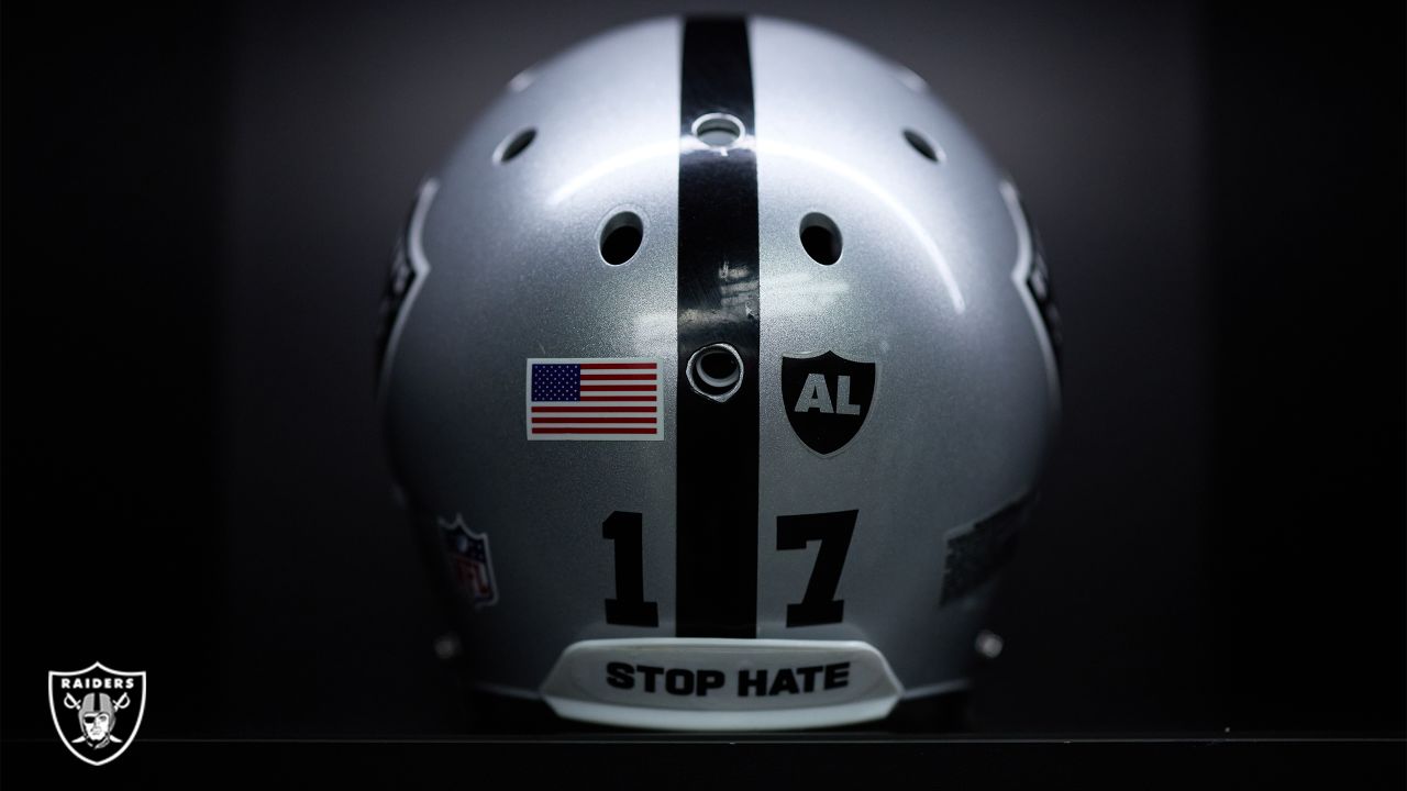 Why do NFL helmets have 'Stop Hate' written on them?