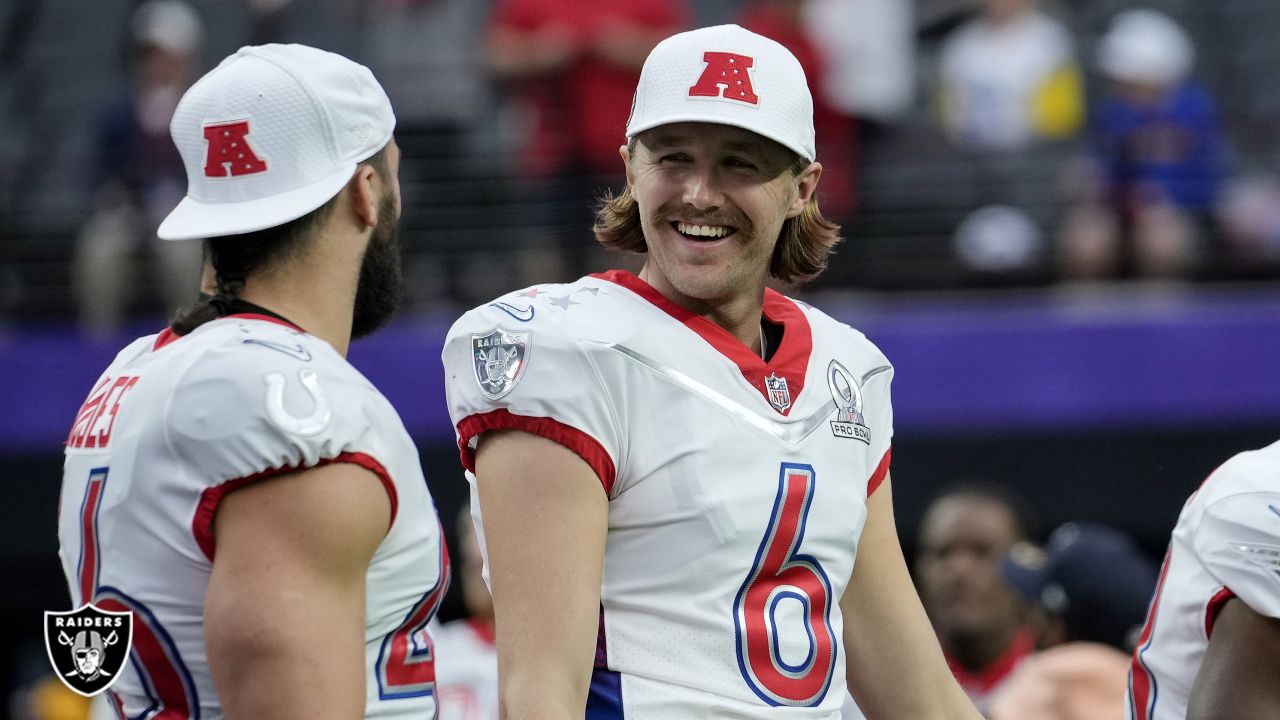 AFC punter AJ Cole of the Las Vegas Raiders (6) during the first half of  the Pro Bowl NFL football game, Sunday, Feb. 6, 2022, in Las Vegas. (AP  Photo/Rick Scuteri Stock