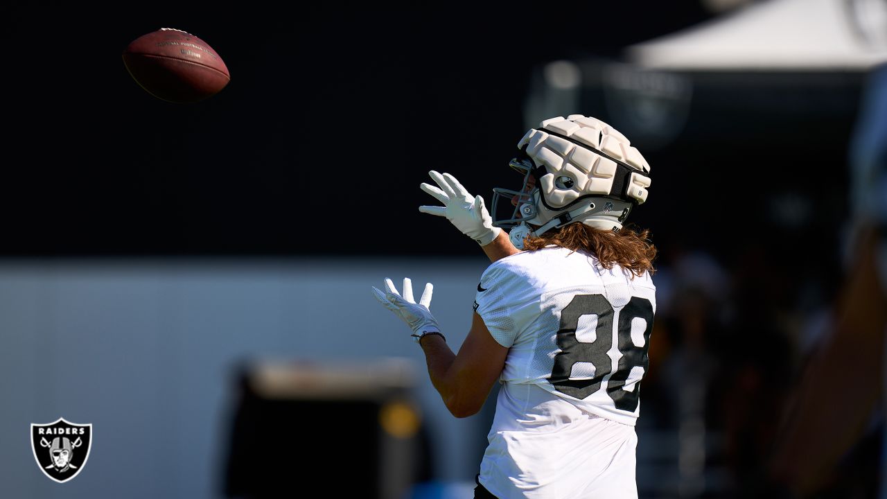 Las Vegas Raiders' Mack Hollins practices during NFL football training  camp, Thursday, July 21, 2022, in Henderson, Nev. (AP Photo/John Locher  Stock Photo - Alamy