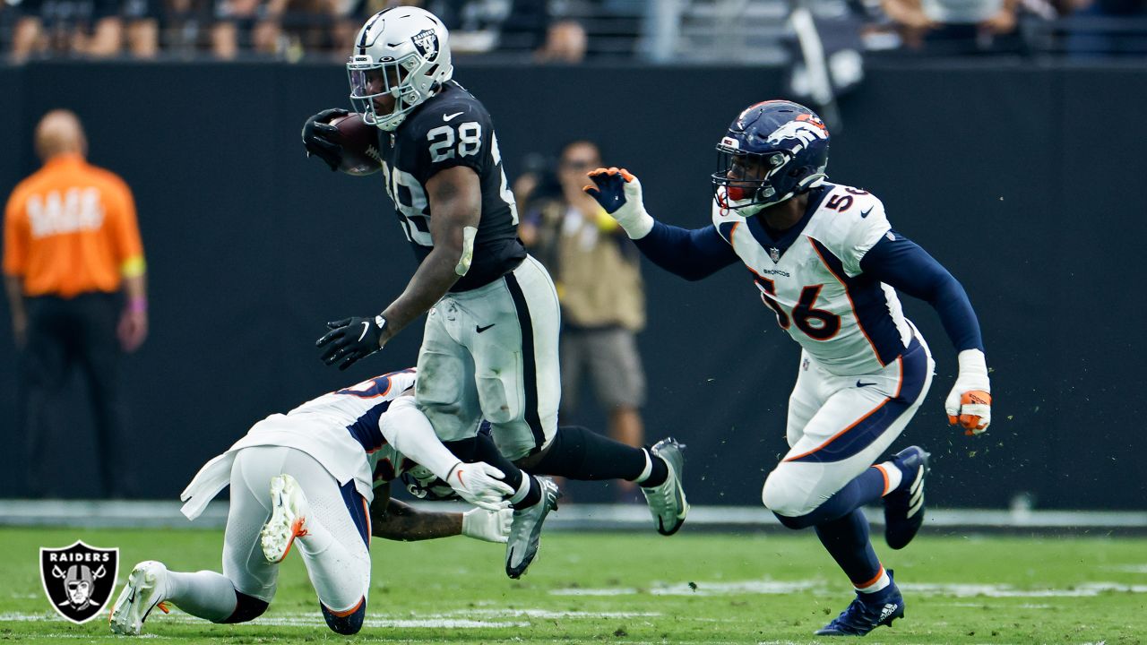 Running back Josh Jacobs' sound on the field from the Raiders'  season-opening win vs. Denver Broncos