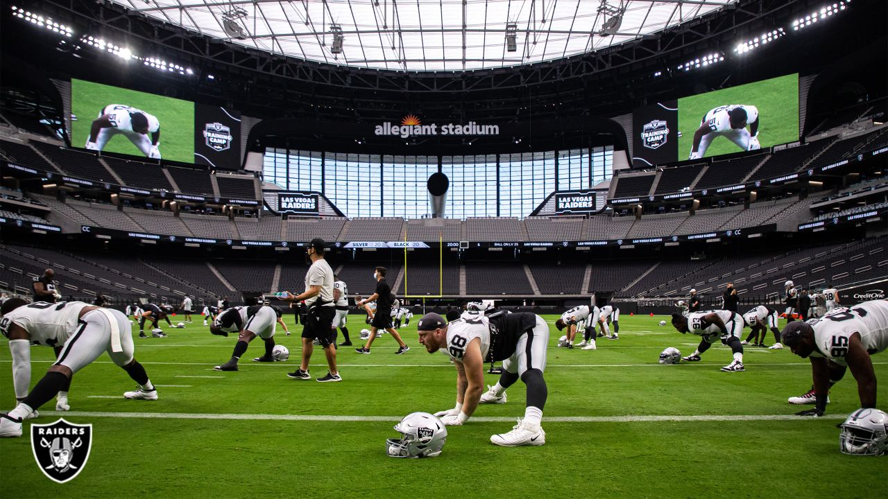 Pledge to Allegiant: Raiders beat Saints to open new stadium in style - Las  Vegas Sun News