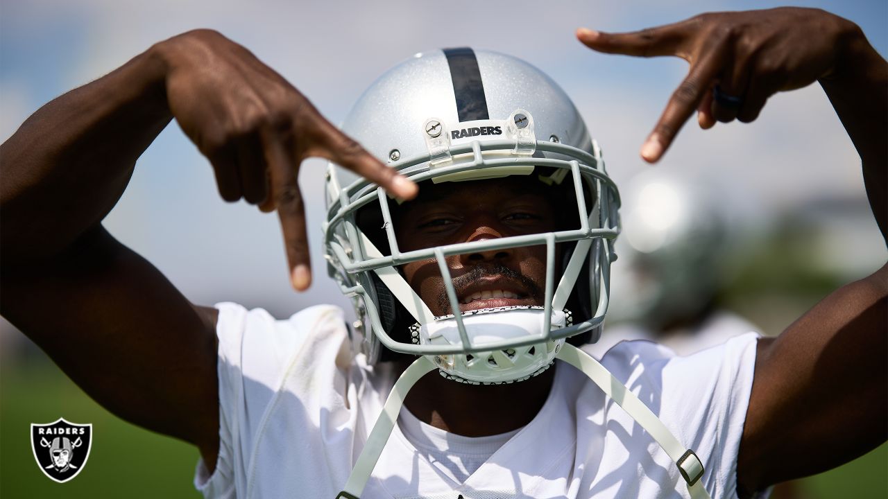 Las Vegas Raiders safety Isaiah Pola-Mao (20) is seen during warm ups  before an NFL preseason football game against the Dallas Cowboys, Saturday,  Aug. 26, 2023, in Arlington, Texas. Dallas won 31-16. (