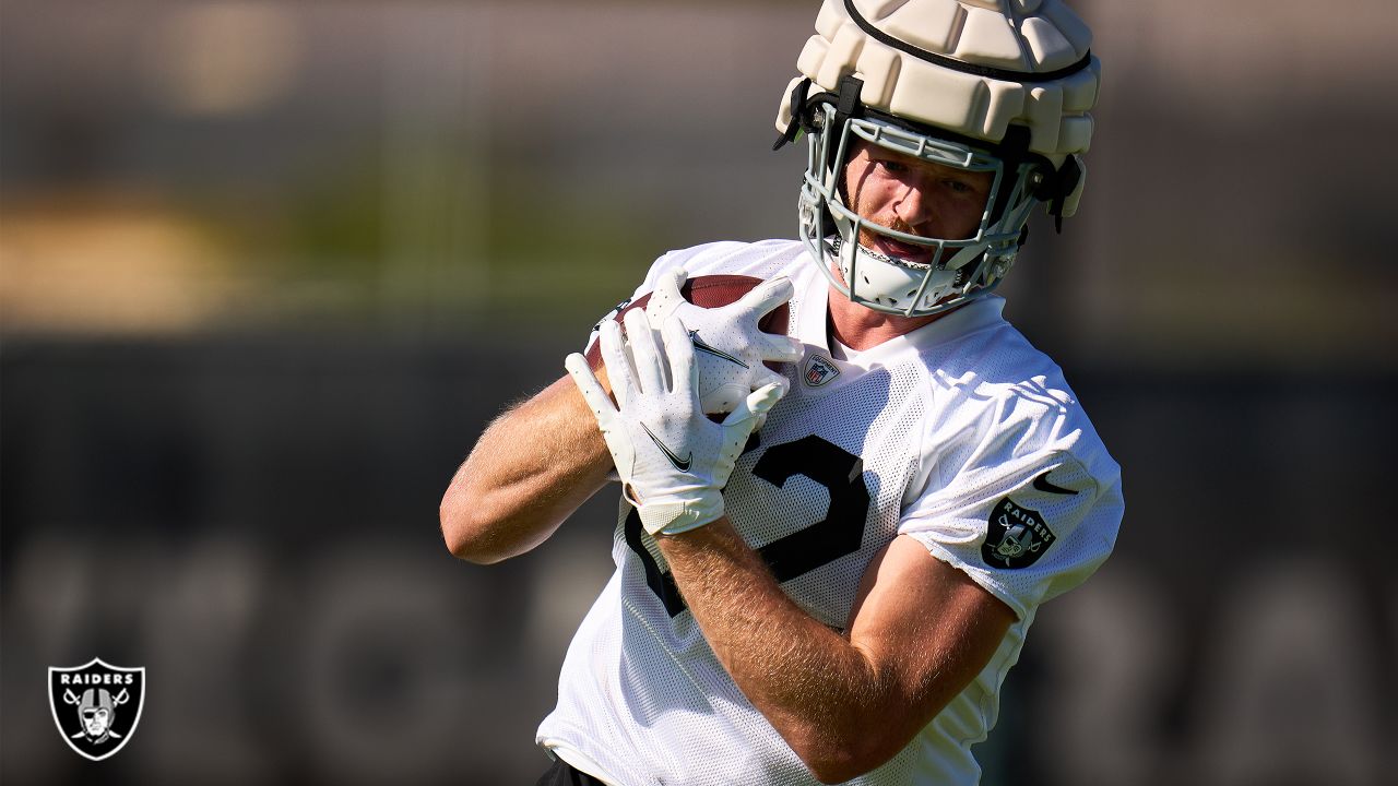 Las Vegas Raiders' Mack Hollins practices during NFL football training  camp, Thursday, July 21, 2022, in Henderson, Nev. (AP Photo/John Locher  Stock Photo - Alamy