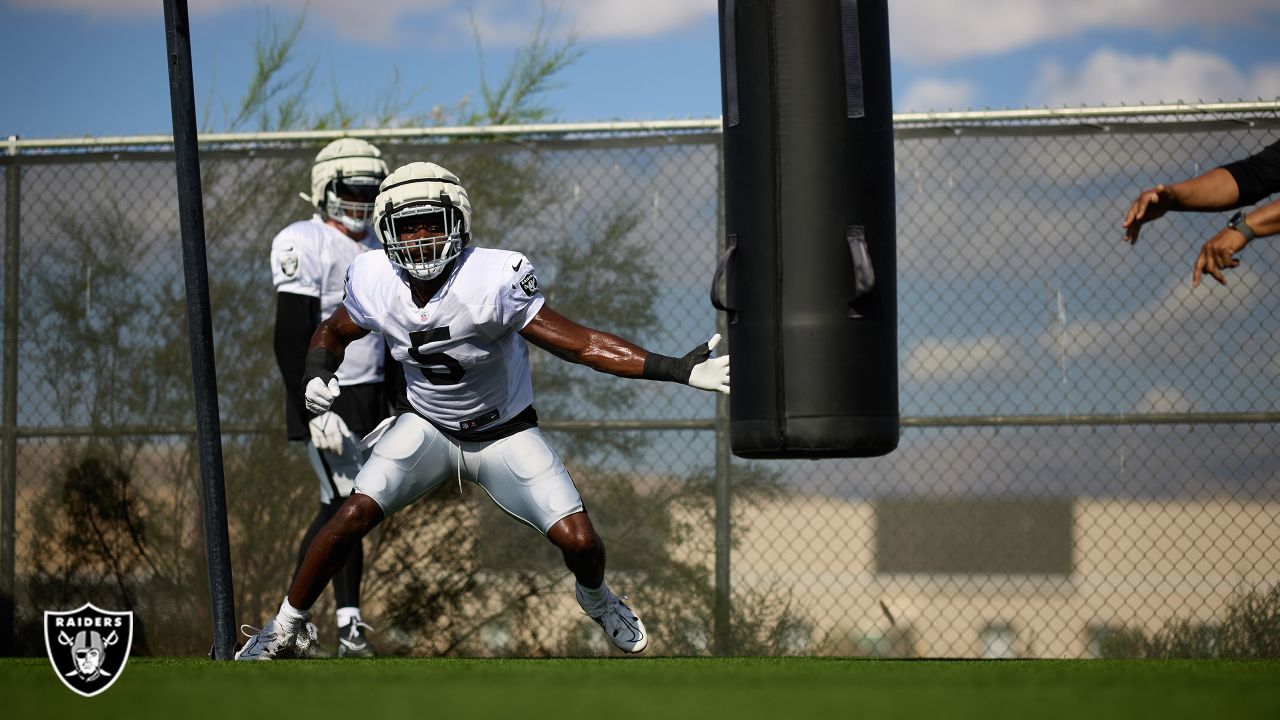 Raiders safety Divine Deablo (49) during the Raiders training camp