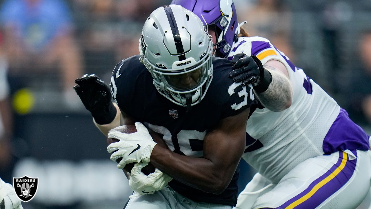 Minnesota Vikings safety Mike Brown (37) looks on during an NFL preseason  football game against the Las Vegas Raiders on Aug. 14, 2022, in Las Vegas.  (AP Photo/Denis Poroy Stock Photo - Alamy