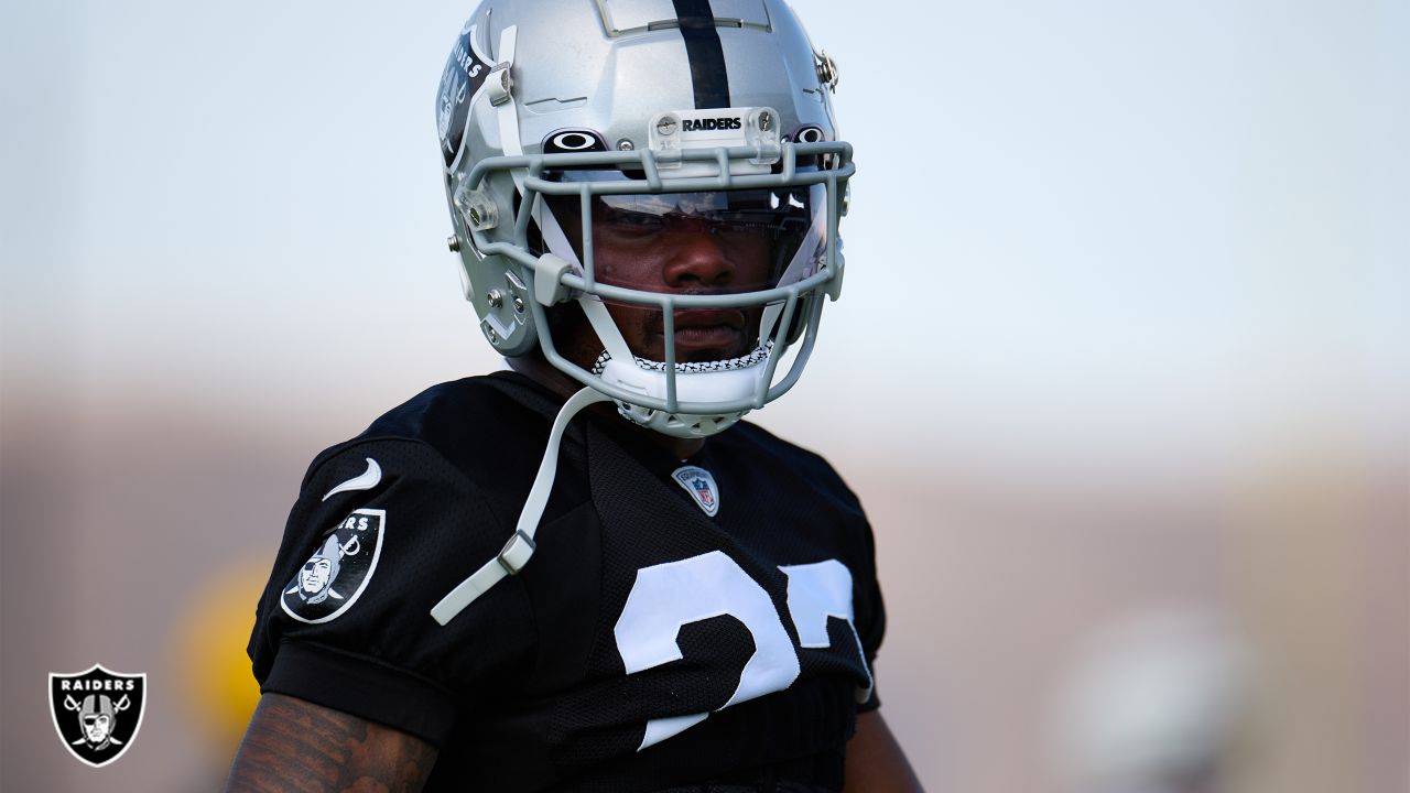 Las Vegas Raiders wide receiver Hunter Renfrow (13) is seen during warm ups  before an NFL preseason football game against the Dallas Cowboys, Saturday,  Aug. 26, 2023, in Arlington, Texas. Dallas won