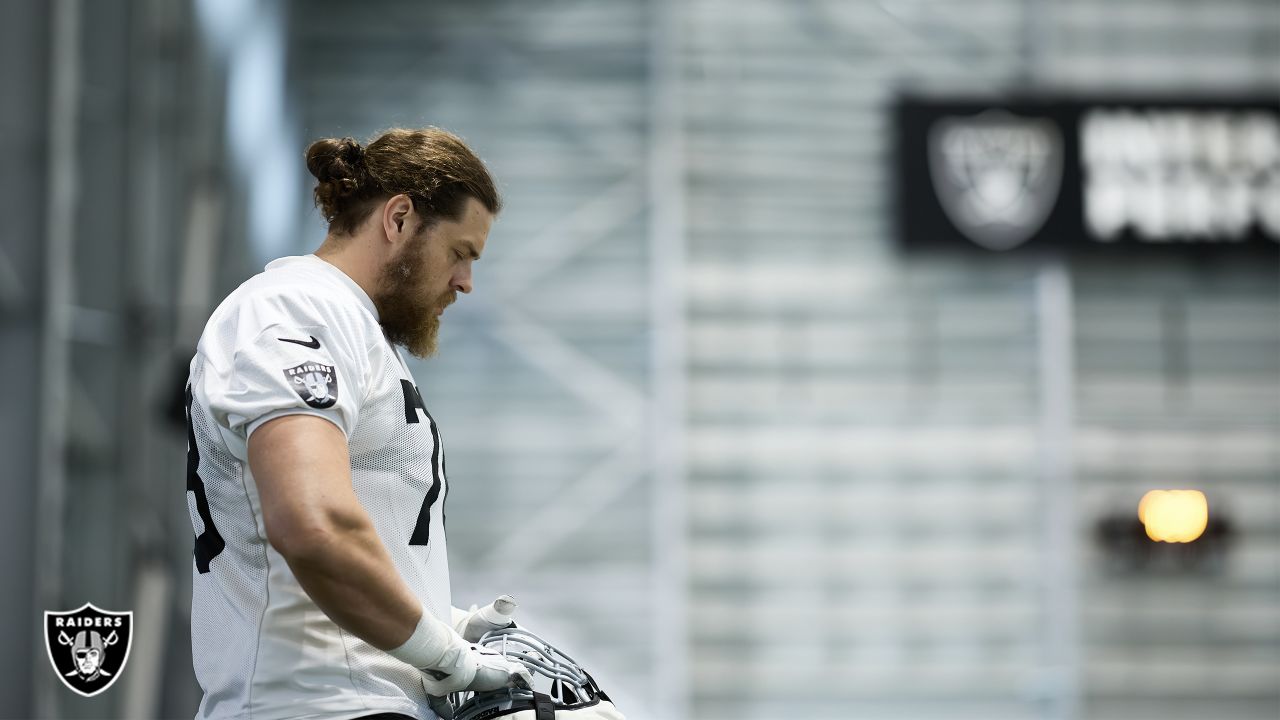 Las Vegas Raiders safety Isaiah Pola-Mao (20) is seen during warm ups  before an NFL preseason football game against the Dallas Cowboys, Saturday,  Aug. 26, 2023, in Arlington, Texas. Dallas won 31-16. (