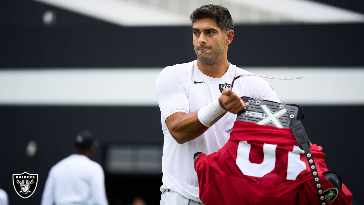 Raiders news: Jimmy Garoppolo begins training camp practices - Silver And  Black Pride