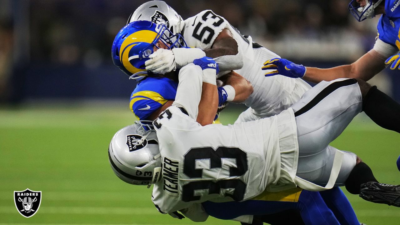 Las Vegas Raiders cornerback Nate Hobbs (39) runs during an NFL football  game against the Los Angeles Chargers Monday, Oct. 4, 2021, in Inglewood,  Calif. (AP Photo/Kyusung Gong Stock Photo - Alamy