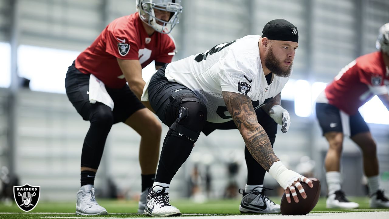 Las Vegas Raiders safety Isaiah Pola-Mao (20) is seen during warm ups  before an NFL preseason football game against the Dallas Cowboys, Saturday,  Aug. 26, 2023, in Arlington, Texas. Dallas won 31-16. (