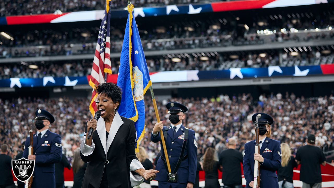 Creech honor guard present colors for Las Vegas Raiders game