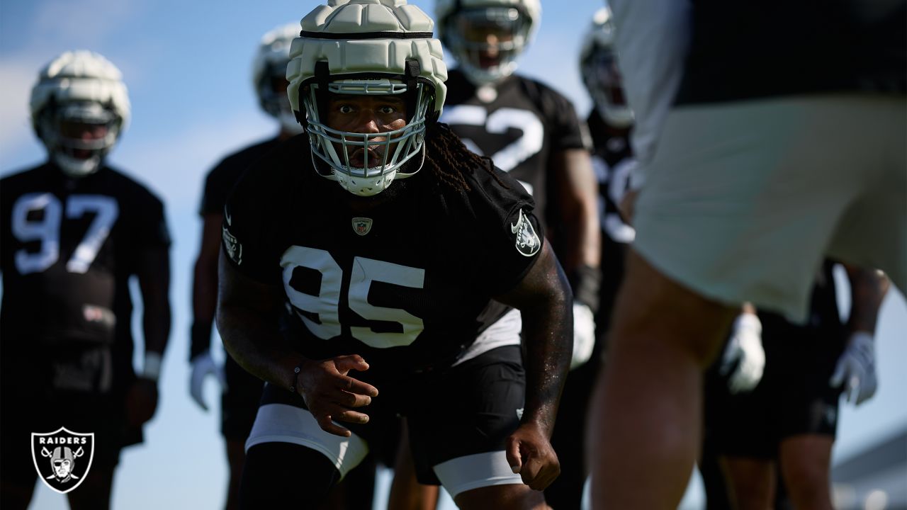 Defensive end Maxx Crosby mic'd up during 2023 Training Camp, motivates his  teammates and sets the bar for the first day of pads for the Las Vegas  Raiders