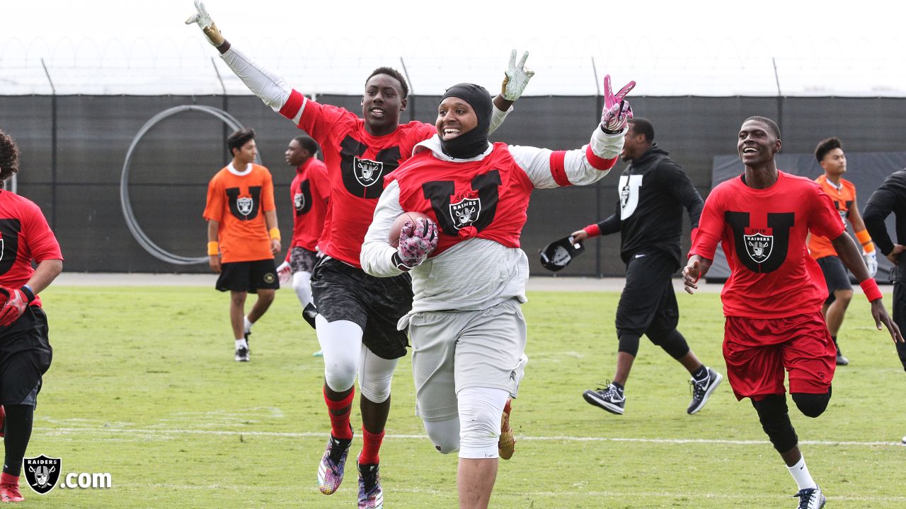 Oakland Raiders host 7-on-7 youth camp at team facility in Alameda