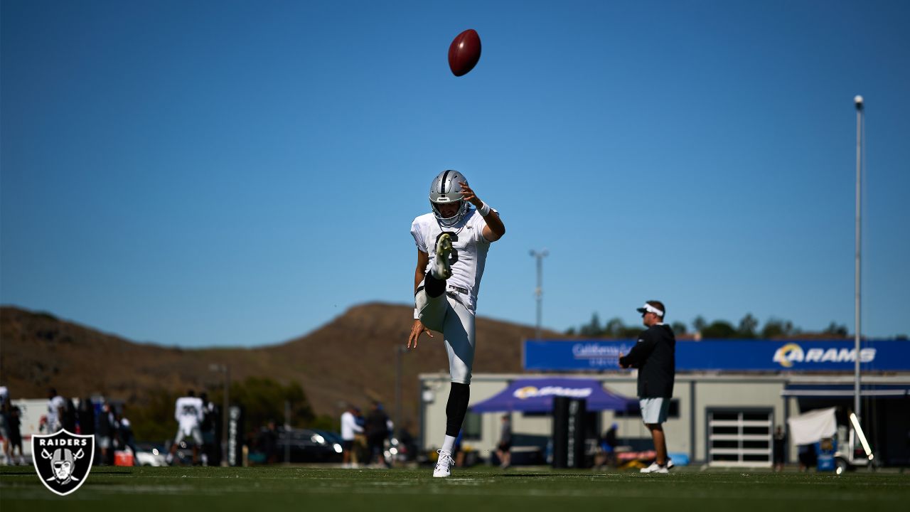 Los Angeles Rams cornerback Robert Rochell (8) takes his stance during an  NFL preseason football game against the Las Vegas Raiders, Saturday, Aug.  19, 2023, in Inglewood, Calif. (AP Photo/Kyusung Gong Stock