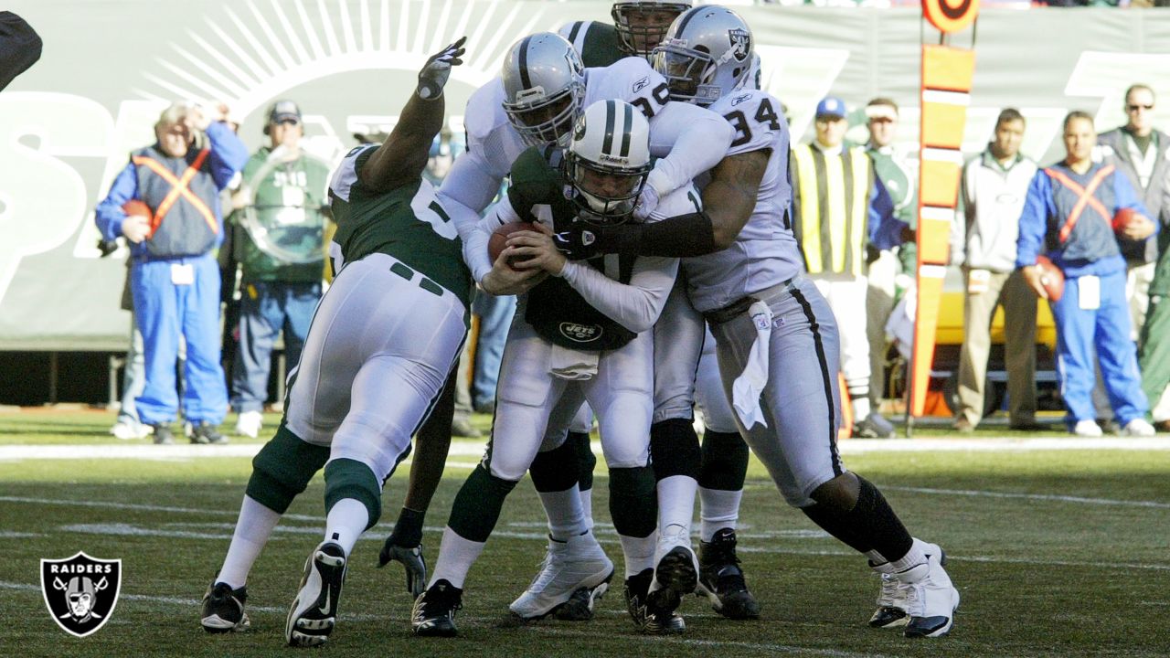 East Rutherford, New Jersey, USA. 24th Nov, 2019. Oakland Raiders defensive  end Clelin Ferrell (96) during a NFL game between the Oakland Raiders and  the New York Jets at MetLife Stadium in