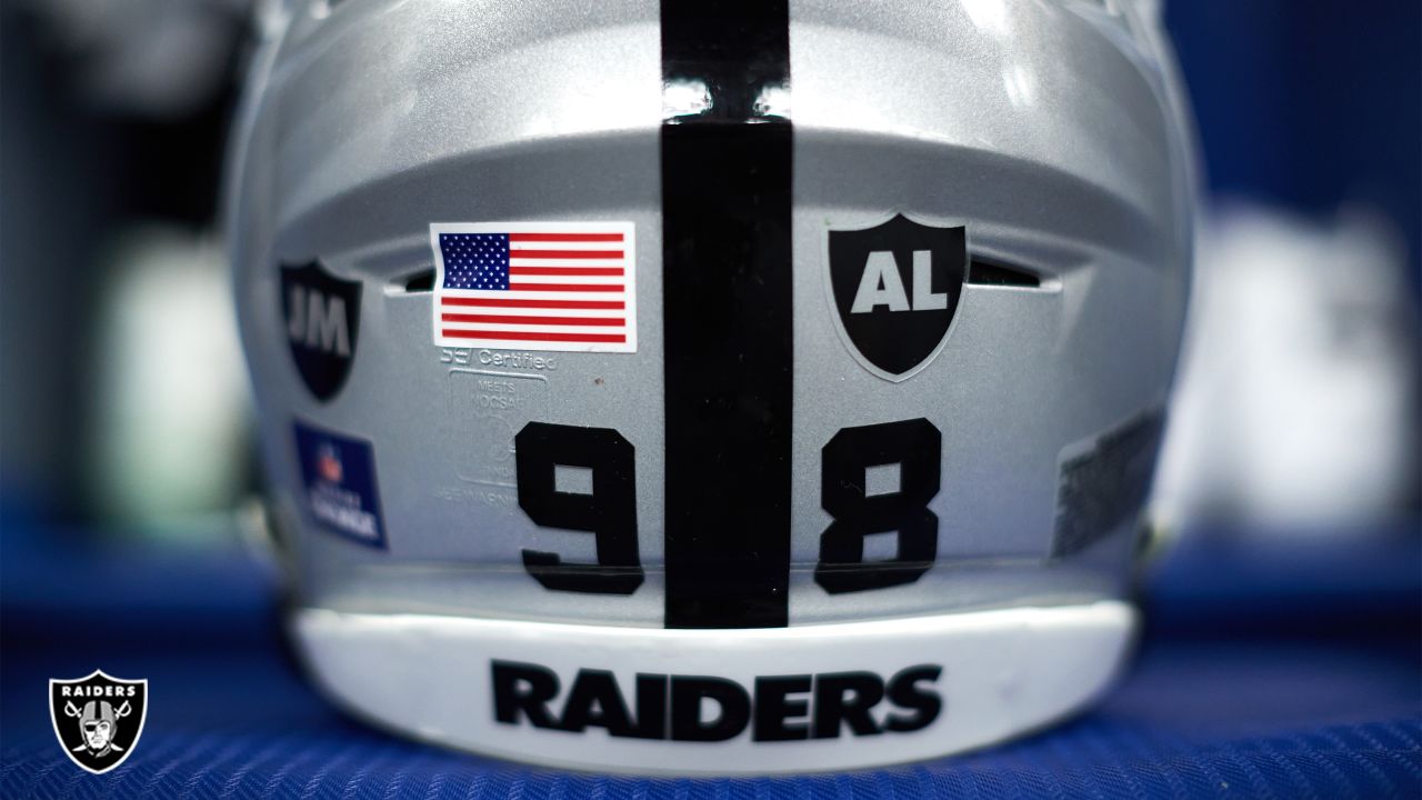 jm on raiders helmet