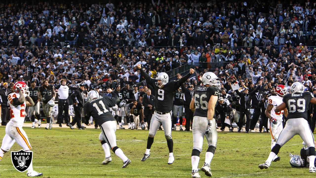 The Oakland Raiders' Mychal Rivera (81) celebrates a touchdown against the  Kansas City Chiefs in the third quarter at O.co Coliseum in Oakland,  Calif., on Sunday, Dec. 15, 2013. (Photo by Josie