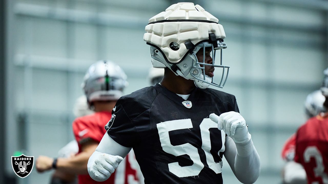 Browns wearing Guardian Caps during training camp