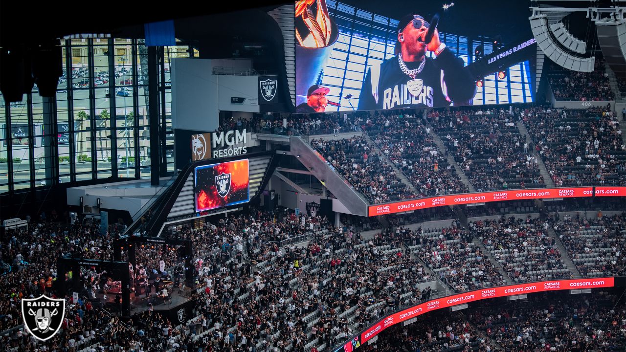 Las Vegas, United States. 07th Mar, 2021. A man poses inside the Raider  Image team store at Allegiant Stadium, Sunday March 7, 2021, in Las Vegas.  The stadium is the home of