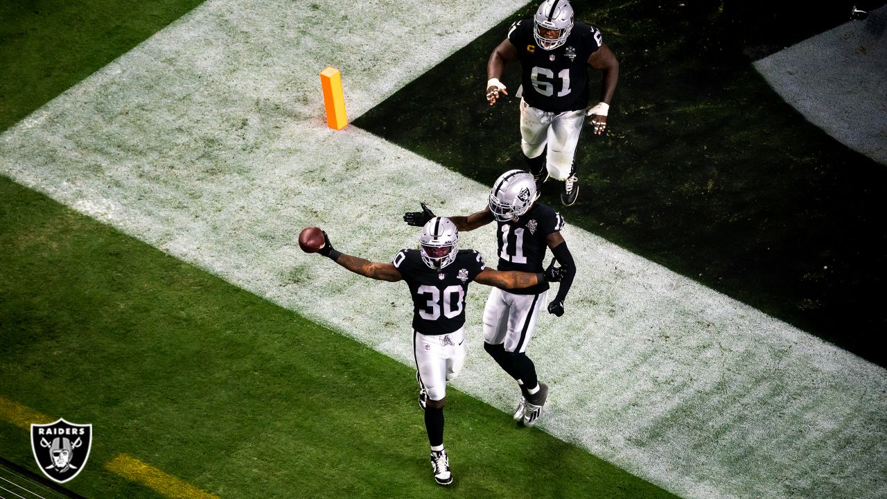 Las Vegas Raiders running back Jalen Richard (30) warms up wearing his My  Cause My Cleats before an NFL football game Sunday, Dec. 13, 2020, in Las  Vegas. (AP Photo/Isaac Brekken Stock