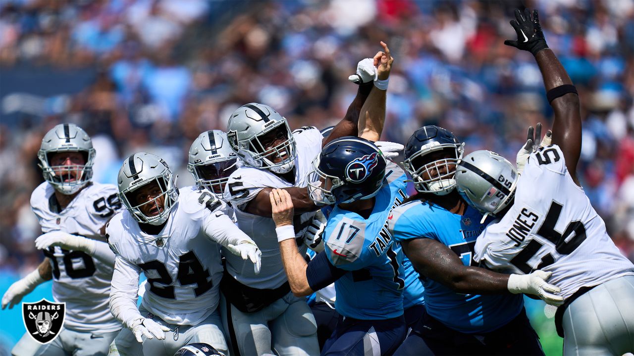 Tennessee Titans take on the Las Vegas Raiders at Nissan Stadium