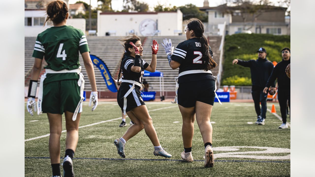 Girls flag football team at Reagan High School prepares for tournament