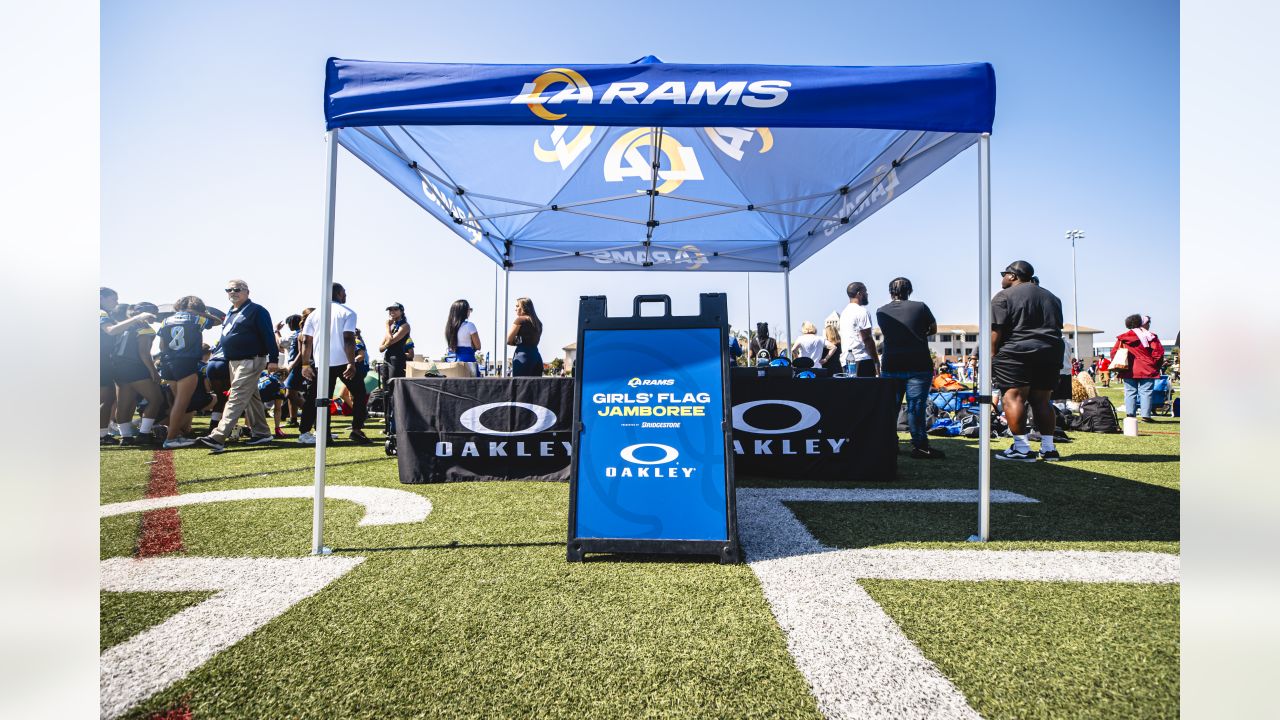 Los Angeles Rams Community  Rams host inaugural Girls' Flag Jamboree  presented by Bridgestone