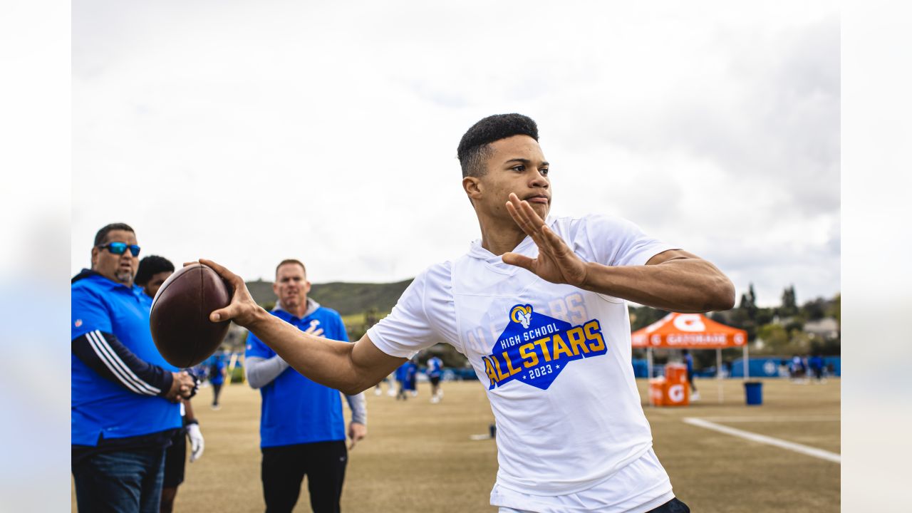 Los Angeles Rams Community  Souther California's top high school football  players participate in Rams inaugural High School All-Star Experience