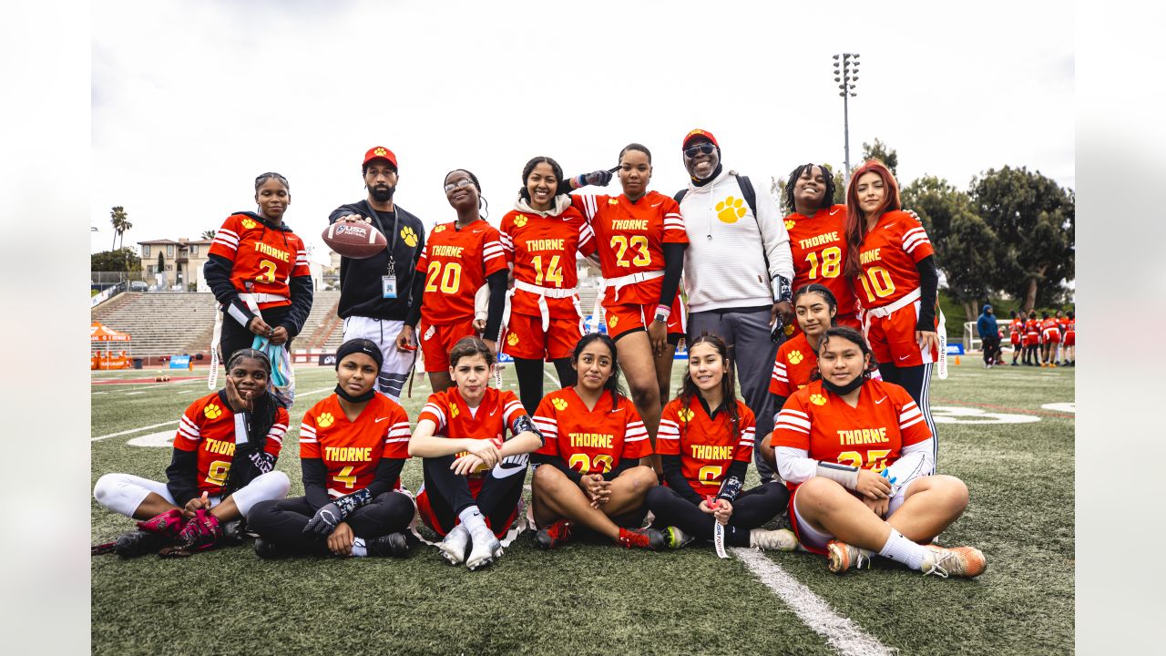 Los Angeles Chargers and Los Angeles Rams launch local high school girls' flag  football league - High School Football America