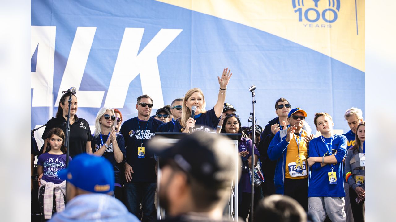 Los Angeles Rams Community Event Recap  Rams Legend Andrew Whitworth, COO  Kevin Demoff, Rams organization & fans take part in WalkUnitedLA 2022