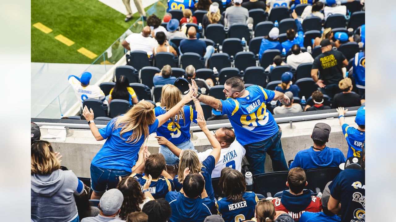 Tampa Bay Buccaneers vs. Los Angeles Rams. Fans support on NFL