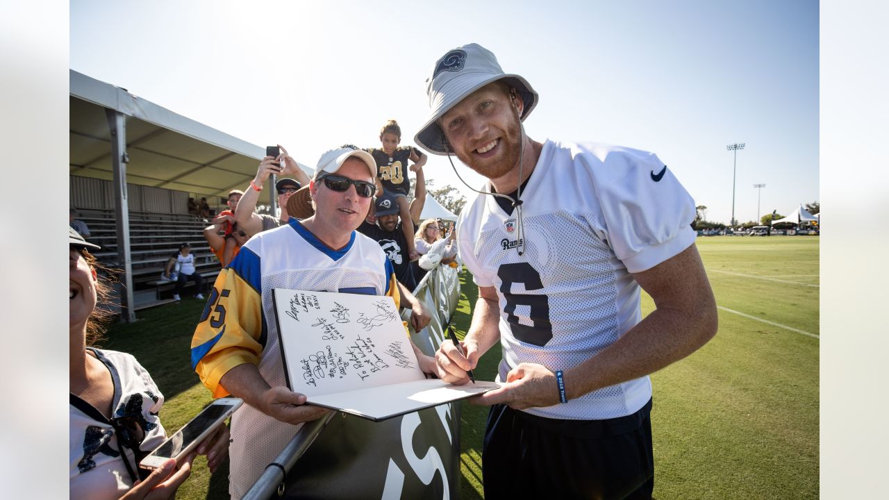 Photo: Rams' punter Johnny Hekker goes through drills at UC Irvine