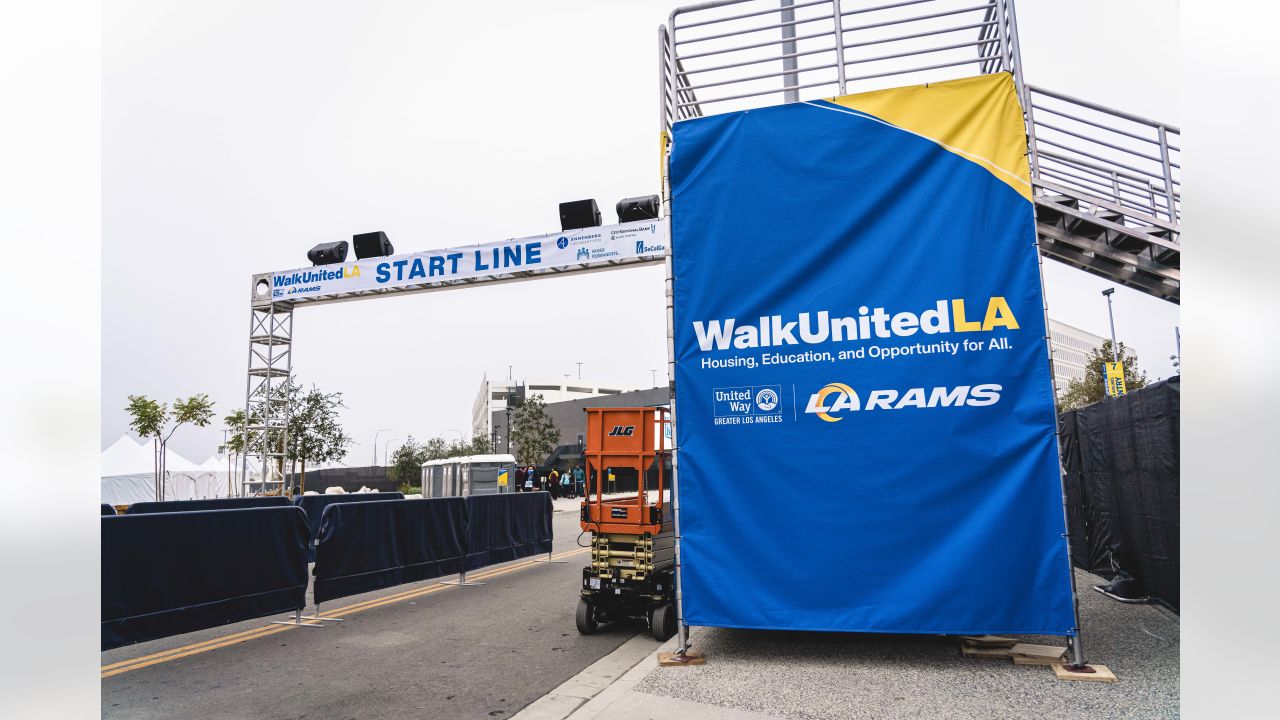 Los Angeles Rams Community Event Recap  Rams Legend Andrew Whitworth, COO  Kevin Demoff, Rams organization & fans take part in WalkUnitedLA 2022