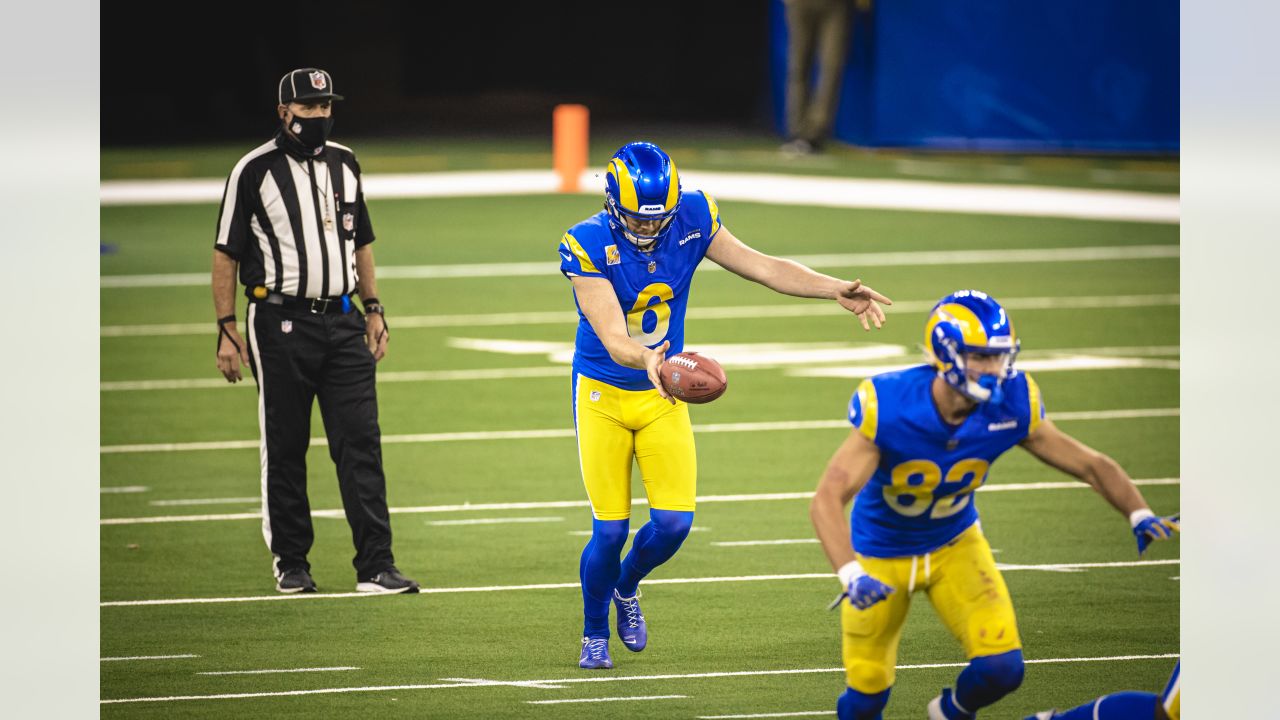 Los Angeles Rams punter Johnny Hekker (6) punts before an NFL