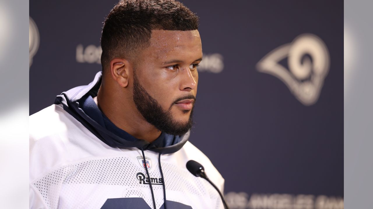 Ready® on X: Aaron Donald Signed Jersey Giveaway! Football is back &  we're excited to watch our teammate @AaronDonald97's off-season hard work  pay off! How to Enter: - Must Retweet this Tweet 