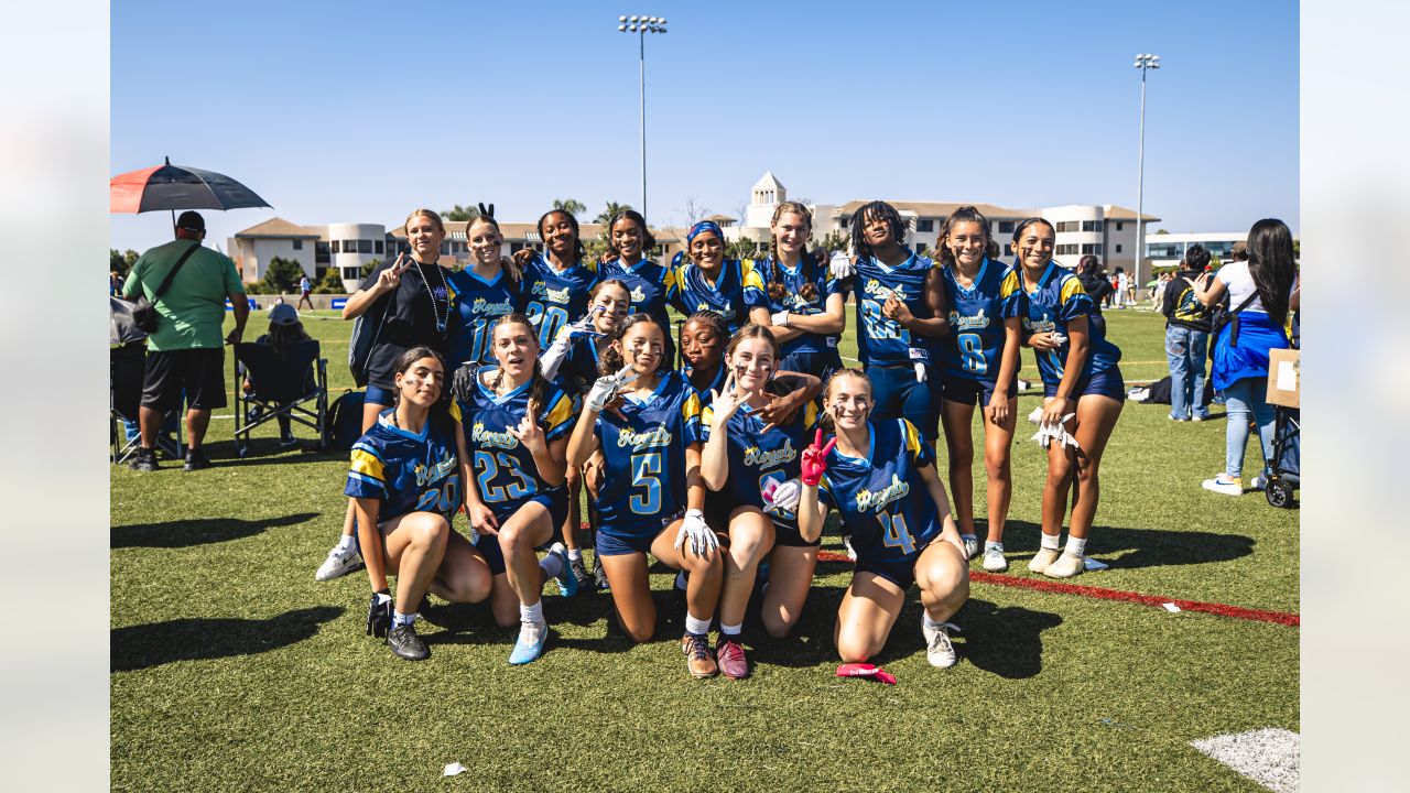 Los Angeles Rams Community  Rams host inaugural Girls' Flag Jamboree  presented by Bridgestone